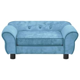 VidaXL Sofa dla psa, turkusowa, 72x45x30 cm, pluszowa