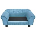 VidaXL Sofa dla psa, turkusowa, 72x45x30 cm, pluszowa