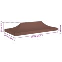 VidaXL Dach do namiotu imprezowego, 6 x 3 m, brązowy, 270 g/m²