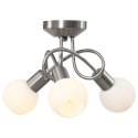 VidaXL Lampa sufitowa z ceramicznymi kloszami na 3 żarówki E14