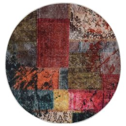 VidaXL Dywan z możliwością prania, patchwork, 120 cm, kolorowy