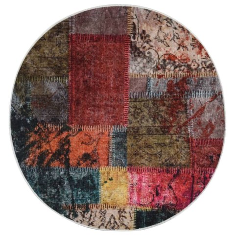 VidaXL Dywan z możliwością prania, patchwork, 120 cm, kolorowy