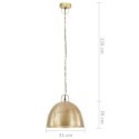 VidaXL Industrialna lampa wisząca, 25 W, mosiężna, okrągła, 31 cm, E27