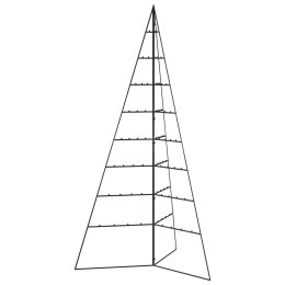 VidaXL Metalowa choinka świąteczna, do dekoracji, czarna, 180 cm