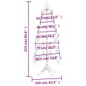 VidaXL Metalowa choinka świąteczna, do dekoracji, czarna, 215 cm