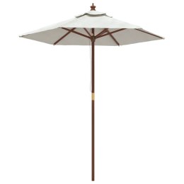 VidaXL Parasol ogrodowy na drewnianym słupku, piaskowy, 196x231 cm