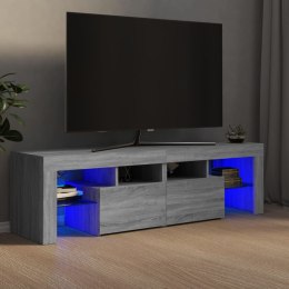 VidaXL Szafka TV z oświetleniem LED, szary dąb sonoma, 140x36,5x40 cm