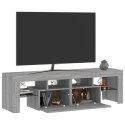 VidaXL Szafka TV z oświetleniem LED, szary dąb sonoma, 140x36,5x40 cm