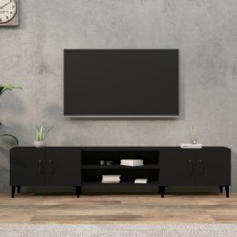 VidaXL Szafka pod TV, czarna, 180x31,5x40 cm, materiał drewnopochodny