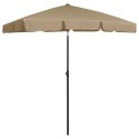 VidaXL Parasol plażowy, taupe, 180x120 cm