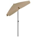 VidaXL Parasol plażowy, taupe, 180x120 cm