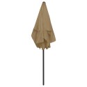 VidaXL Parasol plażowy, taupe, 180x120 cm