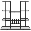 VidaXL Stojak na kwiaty, 94,5x25x89 cm, czarny, żelazo