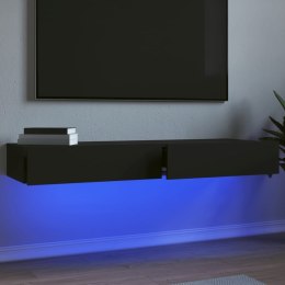 VidaXL Szafki telewizyjne z LED, 2 szt., czarne, 60x35x15,5 cm