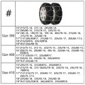 VidaXL Łańcuchy śniegowe, 2 szt., 16 mm, SUV, 4x4, rozmiar 390