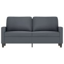 VidaXL Sofa 2-osobowa, ciemnoszary, 140 cm, tapicerowana aksamitem