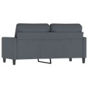 VidaXL Sofa 2-osobowa, ciemnoszary, 140 cm, tapicerowana aksamitem