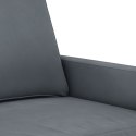 VidaXL Sofa 2-osobowa, ciemnoszary, 140 cm, tapicerowana aksamitem