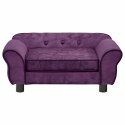 VidaXL Sofa dla psa, burgundowa, 72x45x30 cm, pluszowa