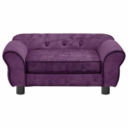 VidaXL Sofa dla psa, burgundowa, 72x45x30 cm, pluszowa