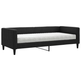 VidaXL Sofa z materacem, czarna, 90x190 cm, tkanina