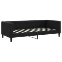 VidaXL Sofa z materacem, czarna, 90x190 cm, tkanina