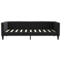 VidaXL Sofa z materacem, czarna, 90x190 cm, tkanina