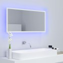 VidaXL Lustro łazienkowe z LED, białe, 90x8,5x37 cm, akryl