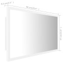 VidaXL Lustro łazienkowe z LED, białe, 90x8,5x37 cm, akryl