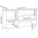 VidaXL Półka na buty, biała, 102x36x60 cm, materiał drewnopochodny