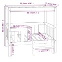 VidaXL Legowisko dla psa, czarne, 95,5x73,5x90cm, lite drewno sosnowe