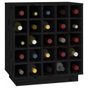 VidaXL Szafka na wino, czarna, 55,5x34x61 cm, lite drewno sosnowe