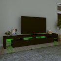 VidaXL Szafka pod TV z oświetleniem LED, czarna, 260x36,5x40 cm