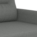 VidaXL Sofa 2-osobowa, ciemnoszara, 120 cm, tapicerowana tkaniną