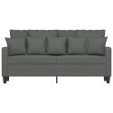 VidaXL Sofa 2-osobowa, ciemnoszara, 140 cm, tapicerowana tkaniną