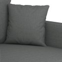 VidaXL Sofa 2-osobowa, ciemnoszara, 140 cm, tapicerowana tkaniną