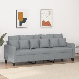 VidaXL Sofa 3-osobowa, jasnoszara, 180 cm, tapicerowana tkaniną