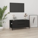 VidaXL Szafka pod TV, czarna, 102x44,5x50 cm, materiał drewnopochodny