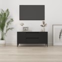 VidaXL Szafka pod TV, czarna, 102x44,5x50 cm, materiał drewnopochodny