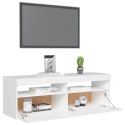 VidaXL Szafka pod TV z oświetleniem LED, biała, 120x35x40 cm