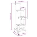 VidaXL Drzewko dla kota, 45,5x49x103 cm, lite drewno sosnowe