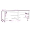 VidaXL Szafka na buty, 160x36,5x50 cm, lite drewno sosnowe