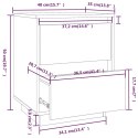 VidaXL Szafki nocne, 2 szt., 40x35x50 cm, lite drewno sosnowe