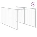 VidaXL Buda dla psa, z dachem, antracytowa, 117x609x123 cm, stal