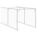 VidaXL Buda dla psa, z dachem, antracytowa, 117x609x123 cm, stal