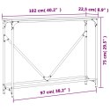 VidaXL Stolik konsolowy, czarny, 102x22,5x75 cm