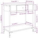 VidaXL Stolik konsolowy, dąb sonoma, 75x34,5x75 cm