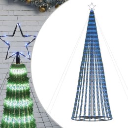 VidaXL Stożkowa choinka z lampek, 688 niebieskich LED, 300 cm