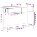 VidaXL Stolik konsolowy, czarny, 100x34,5x75 cm