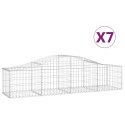 VidaXL Kosze gabionowe, 7 szt, 200x50x40/60 cm, galwanizowane żelazo